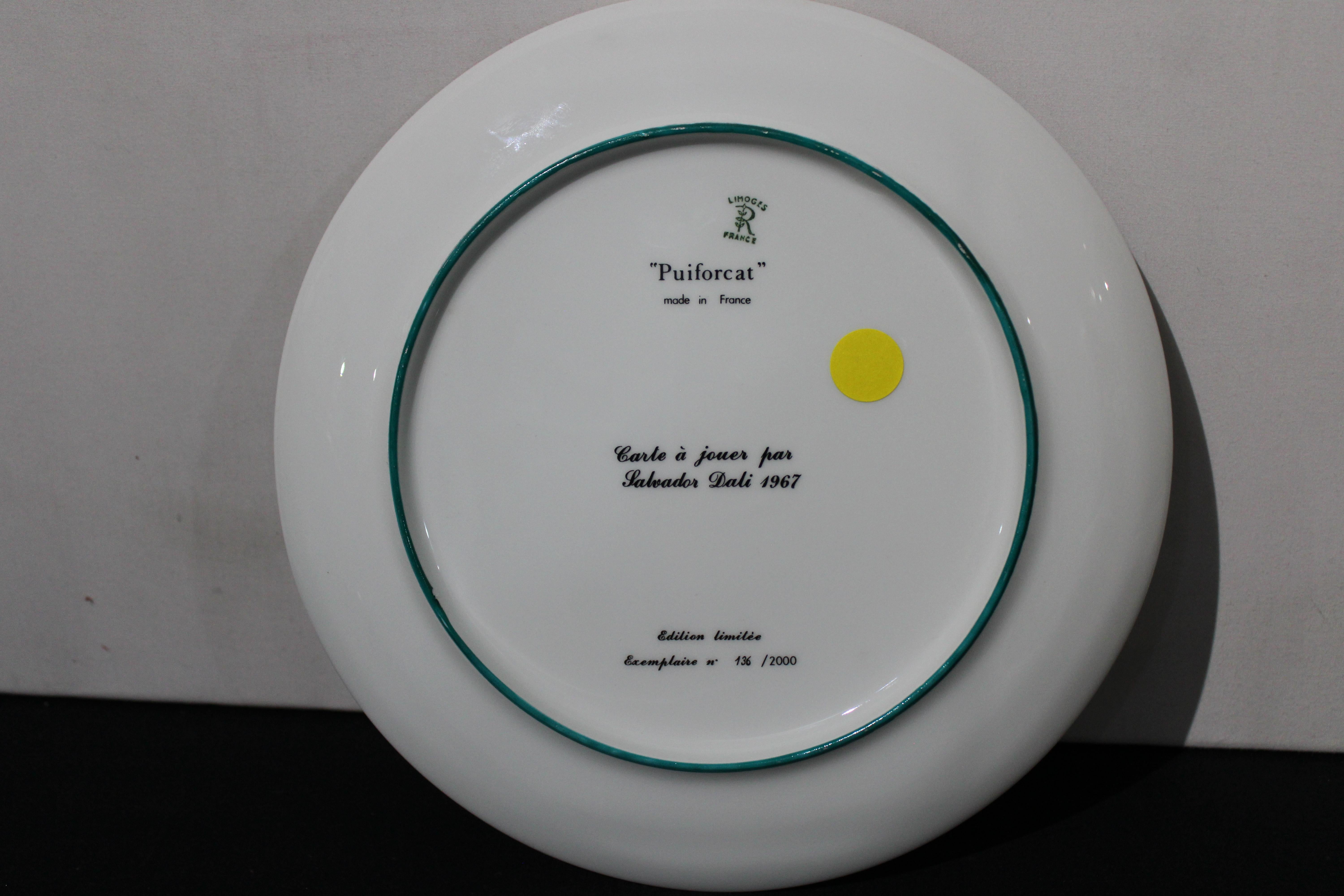 Salvador Dali, Carte a Jouer Five Plates 1967 from France For Sale 2