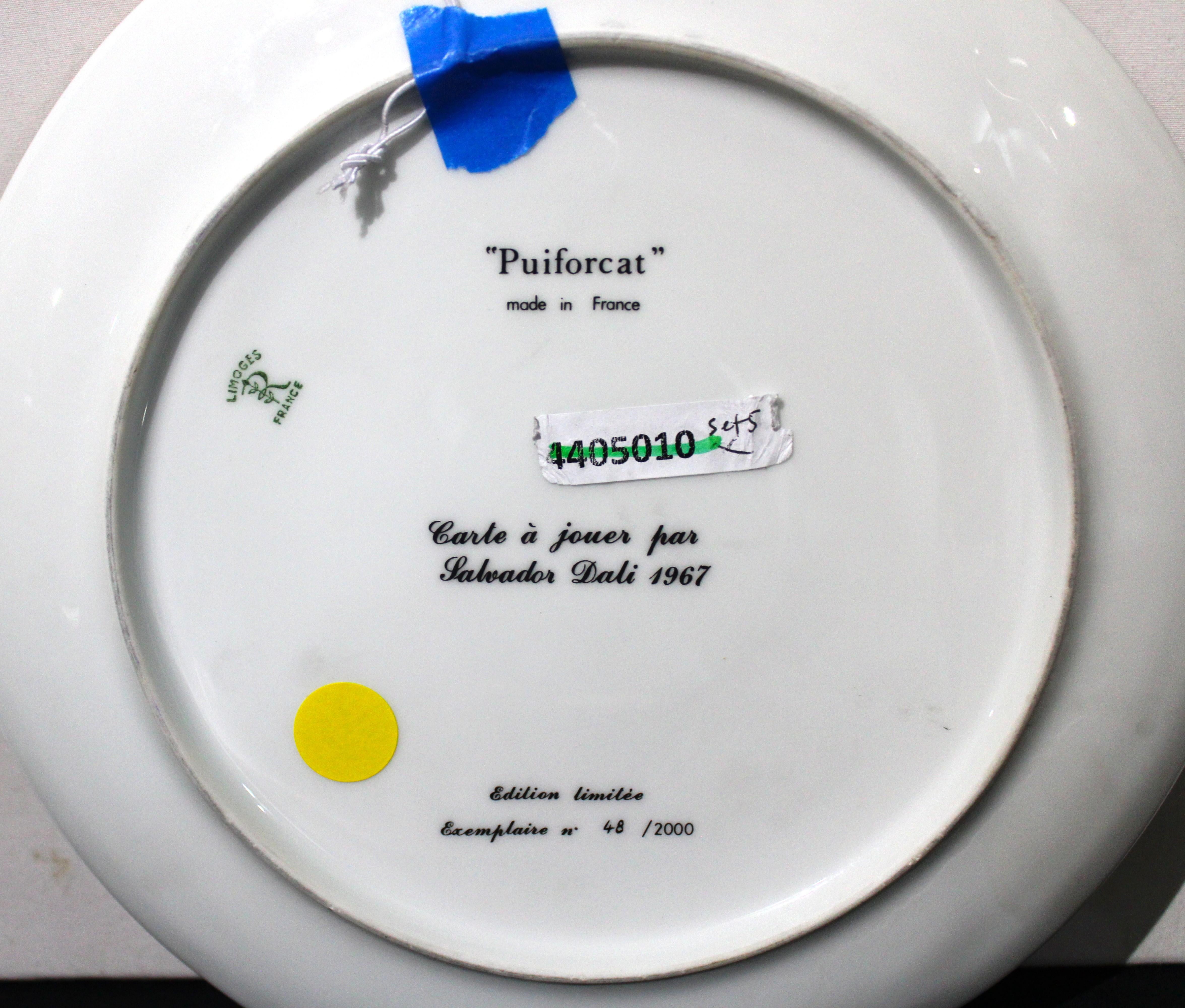 Salvador Dali, Carte a Jouer Five Plates 1967 from France For Sale 4