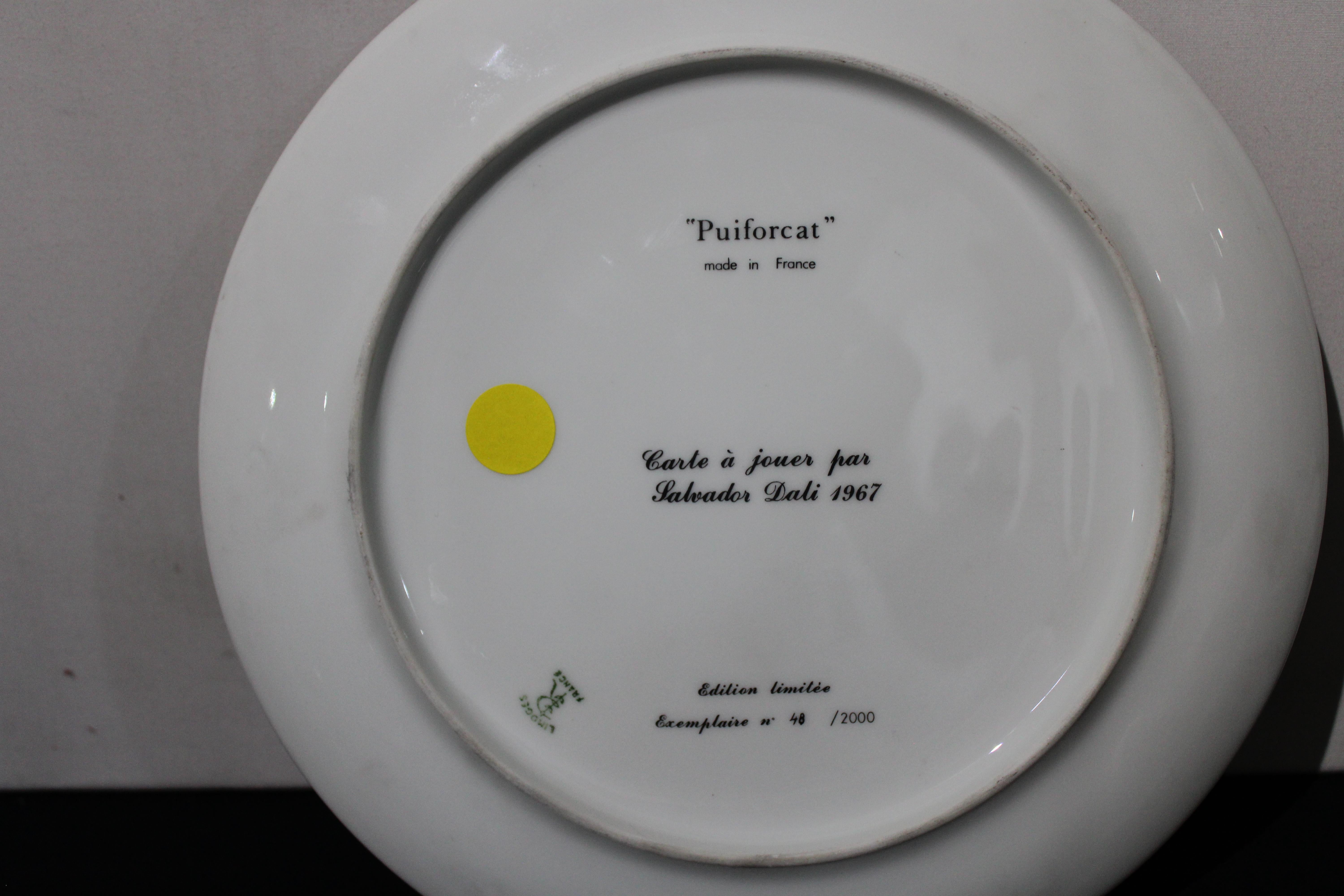 Salvador Dali, Carte a Jouer Five Plates 1967 from France For Sale 5