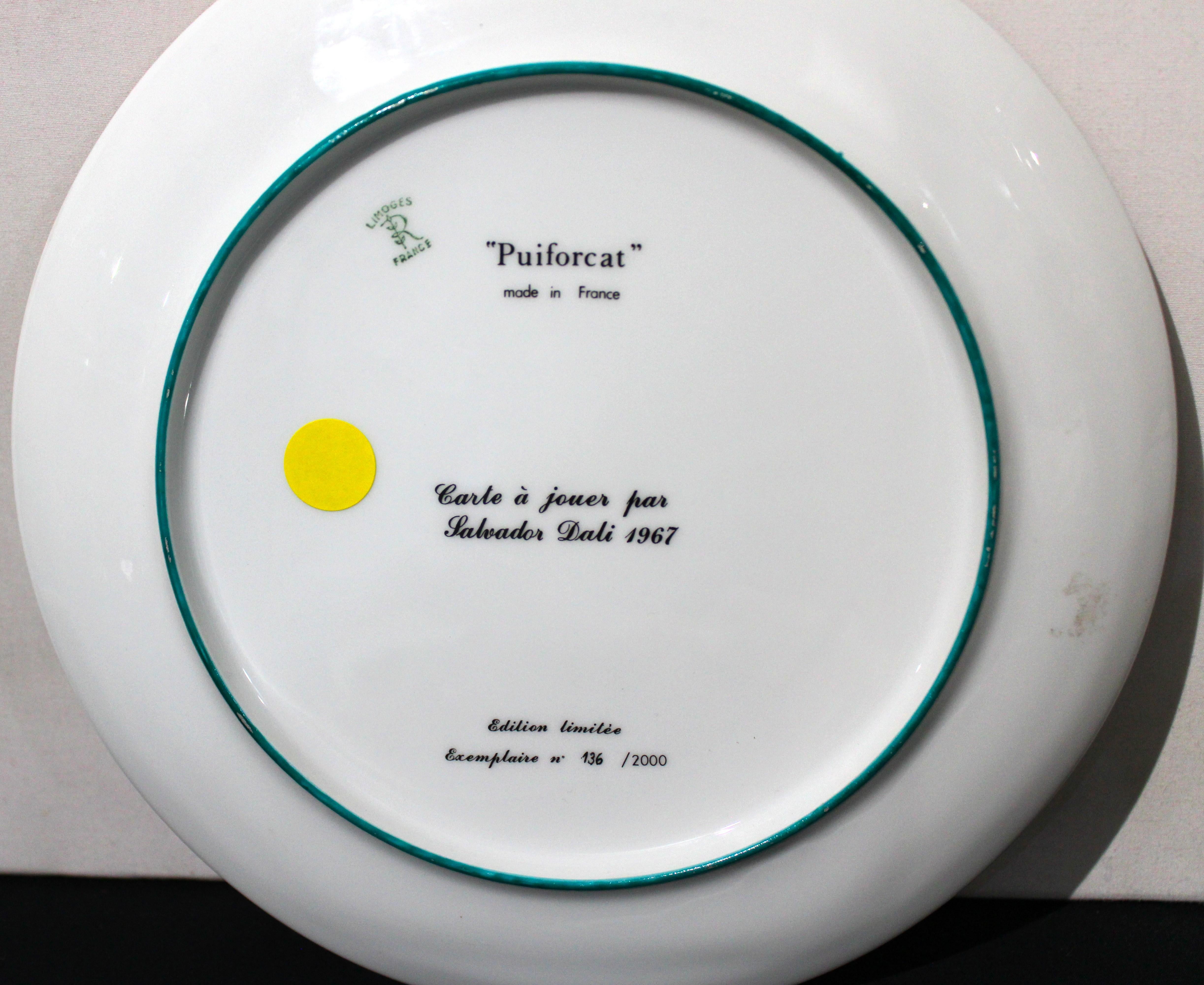 Salvador Dali, Carte a Jouer Five Plates 1967 from France For Sale 5
