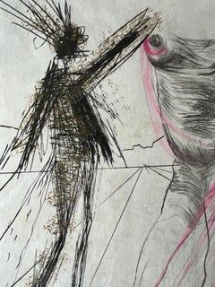 Salvador Dalí– Le Buste ( The Bust ) – hand watercolored drypoint etching