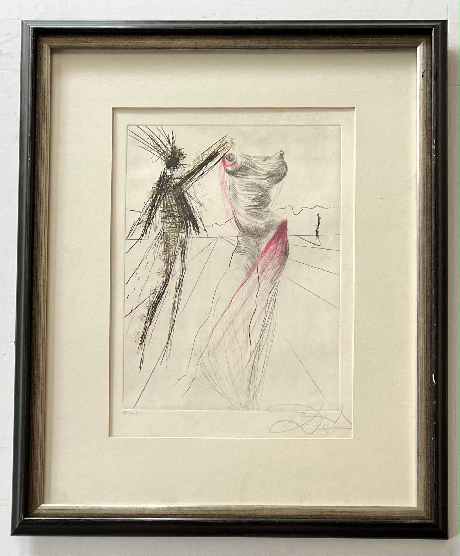  Salvador Dalí– Le Buste ( The Bust ) – hand watercolored drypoint etching  1