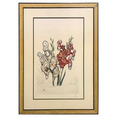 Salvador Dali Original Limited Edition Signed Lithograph Pirate's Gladioli, 1972