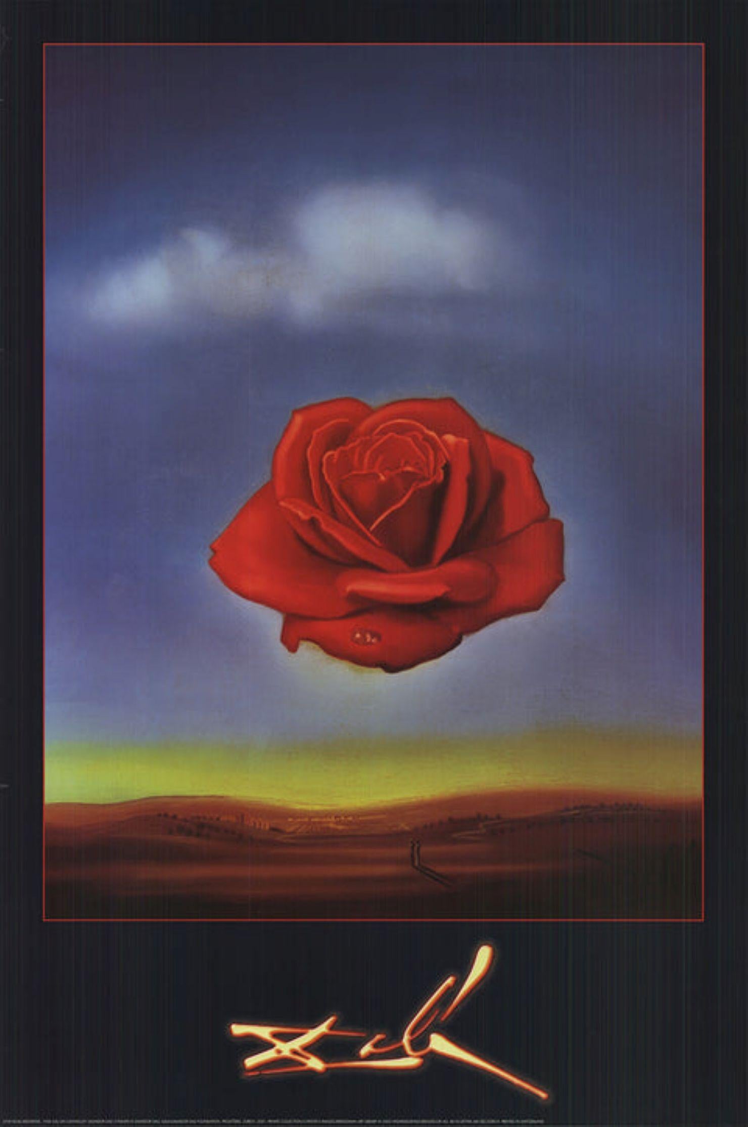 Meditative Rose By Salvador Dali – Painting von Salvador Dalí