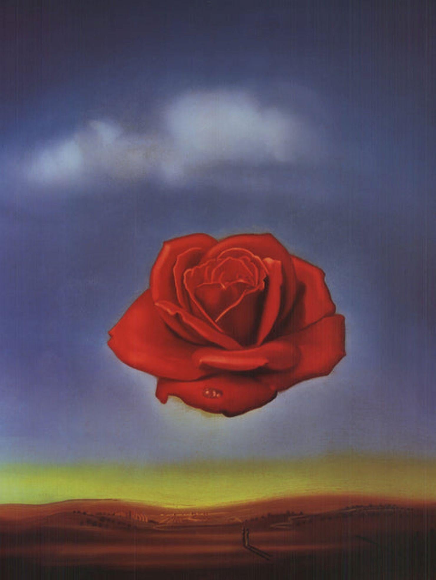Meditative Rose By Salvador Dali (Zeitgenössisch), Painting, von Salvador Dalí
