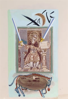 Vintage Two of Swords by Salvador Dalí