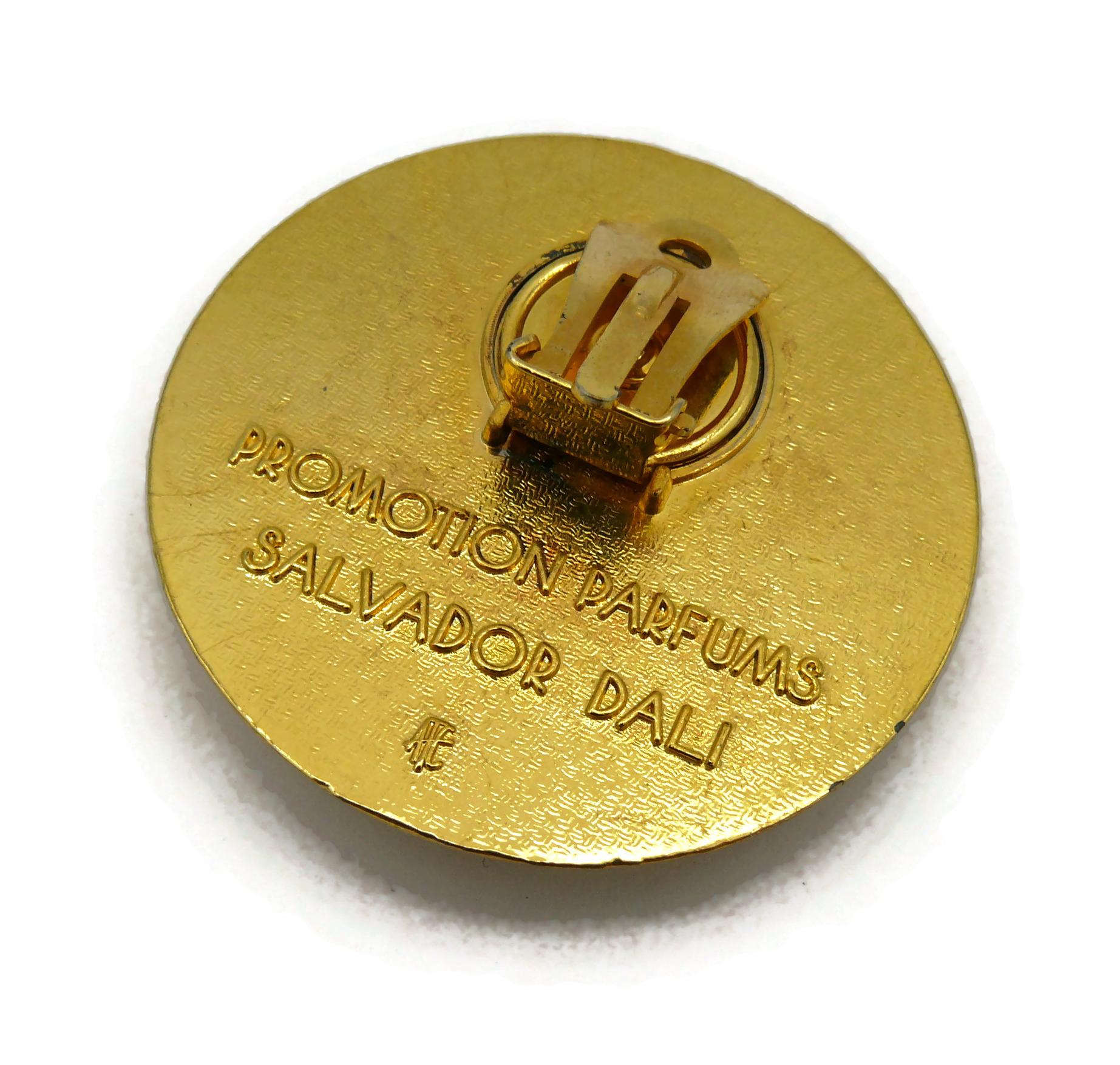SALVADOR DALI Parfums Vintage Pendientes de clip con boca y nariz masivas 5