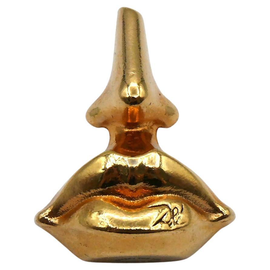 SALVADOR DALI Parfums Vintage Mouth and Nose Brooch