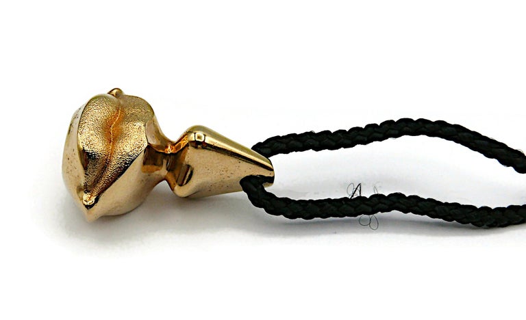 Collier Et Broche Vintage Dali Années 80 - Médaillon Parfum Doré