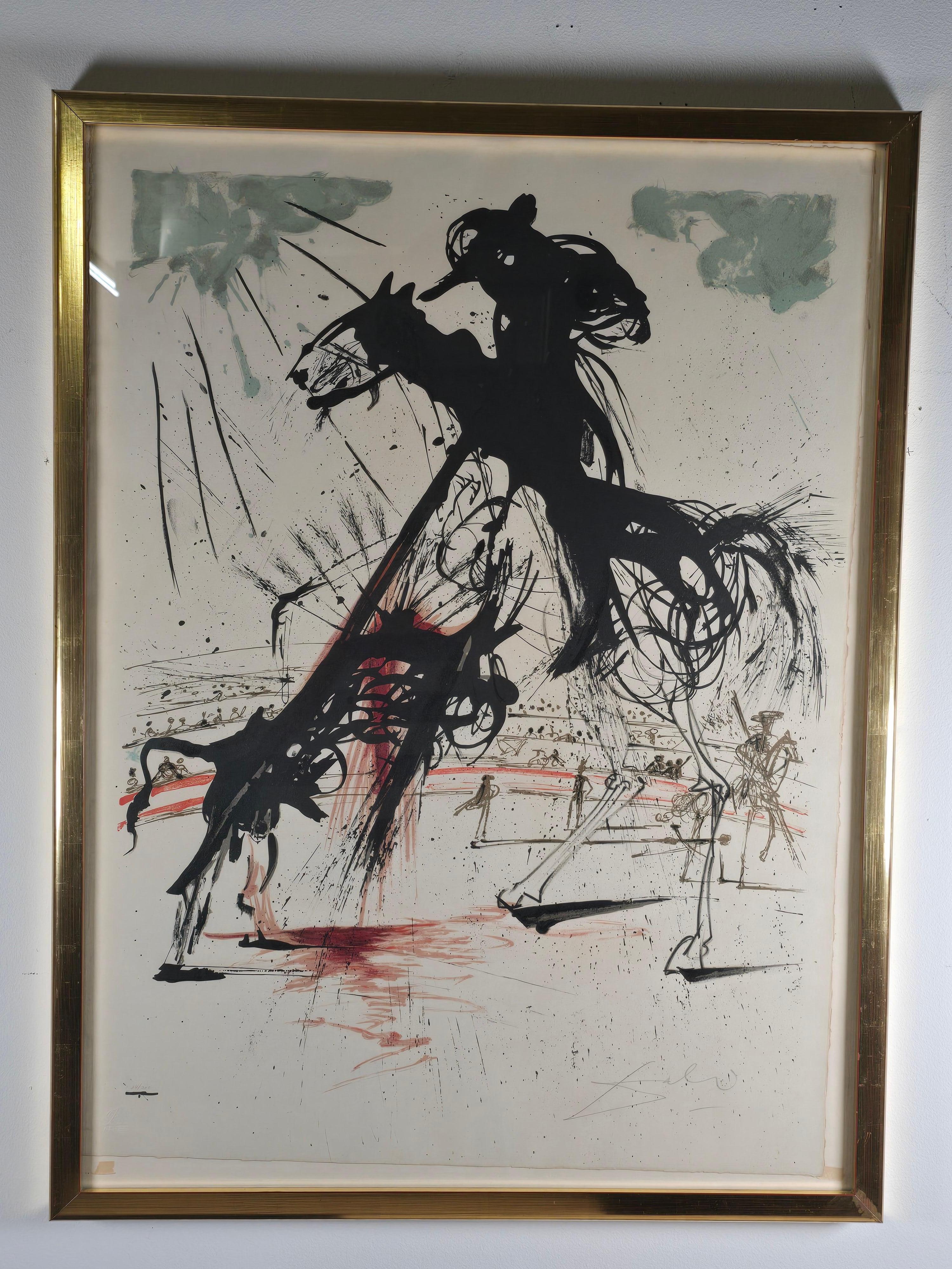 Salvador Dali 'Picador' Bullfight No. 5 Lithograph For Sale 1