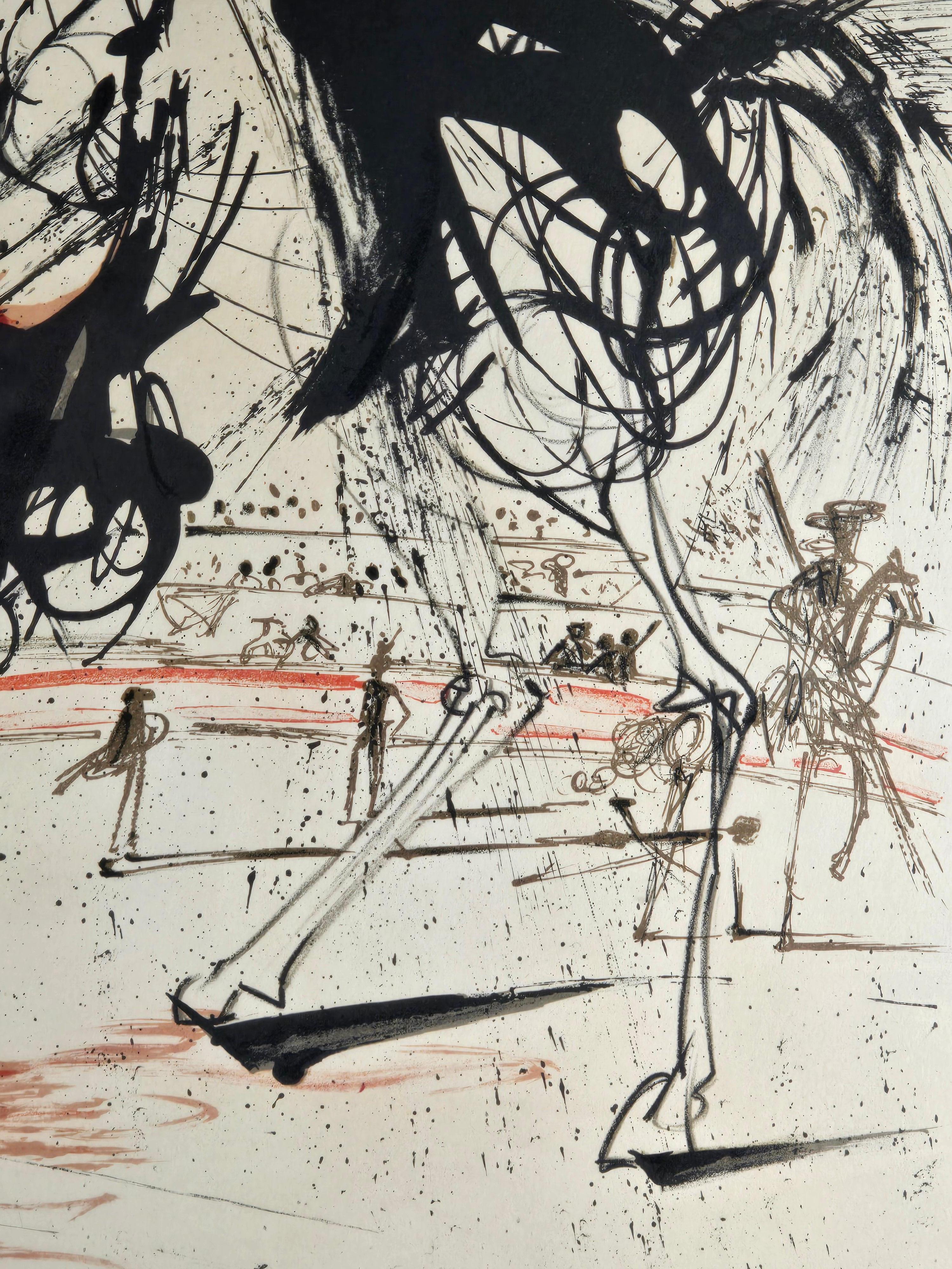 Salvador Dali 'Picador' Bullfight No. 5 Lithograph For Sale 2