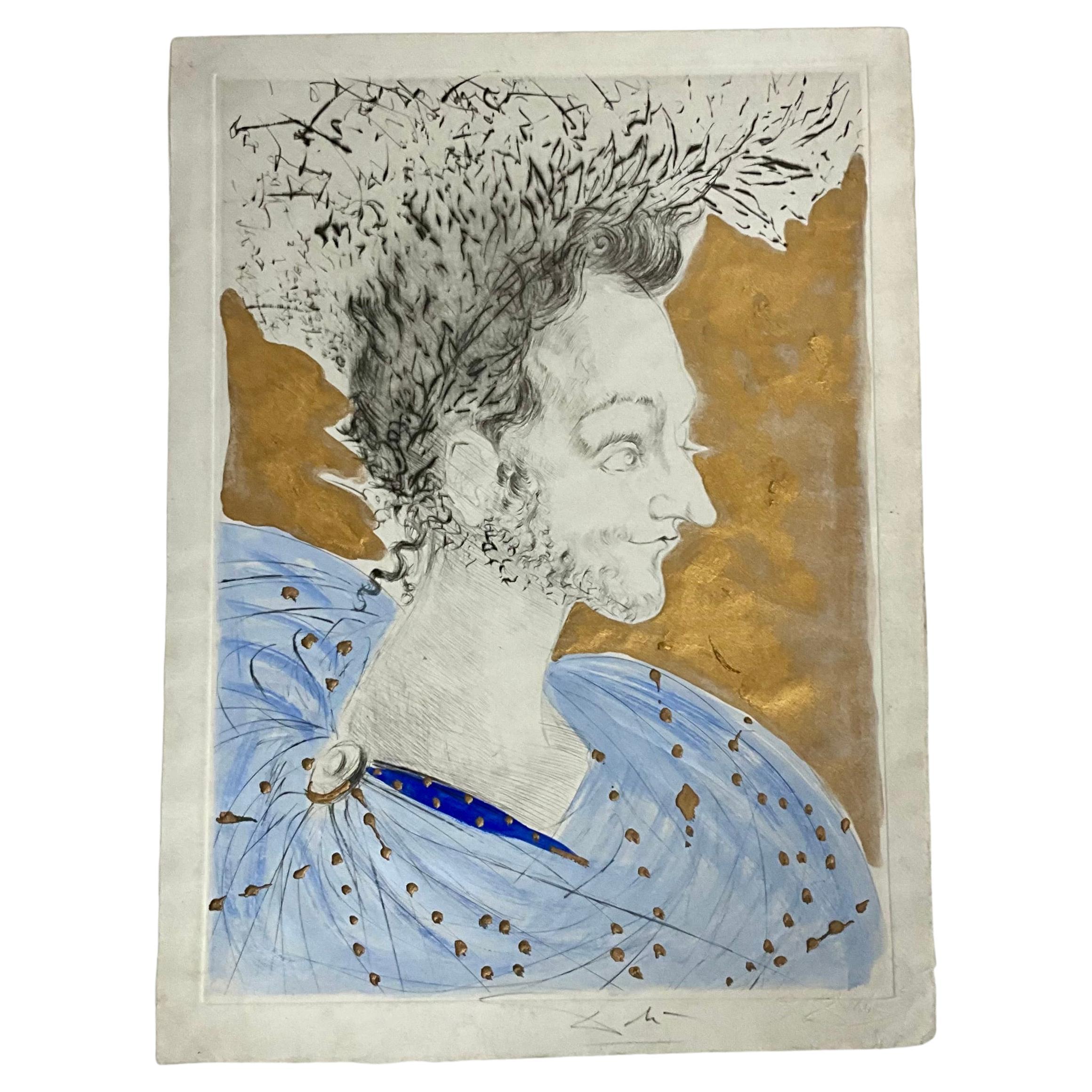 Modern Salvador Dalí­ Portrait of Ronsard 1968