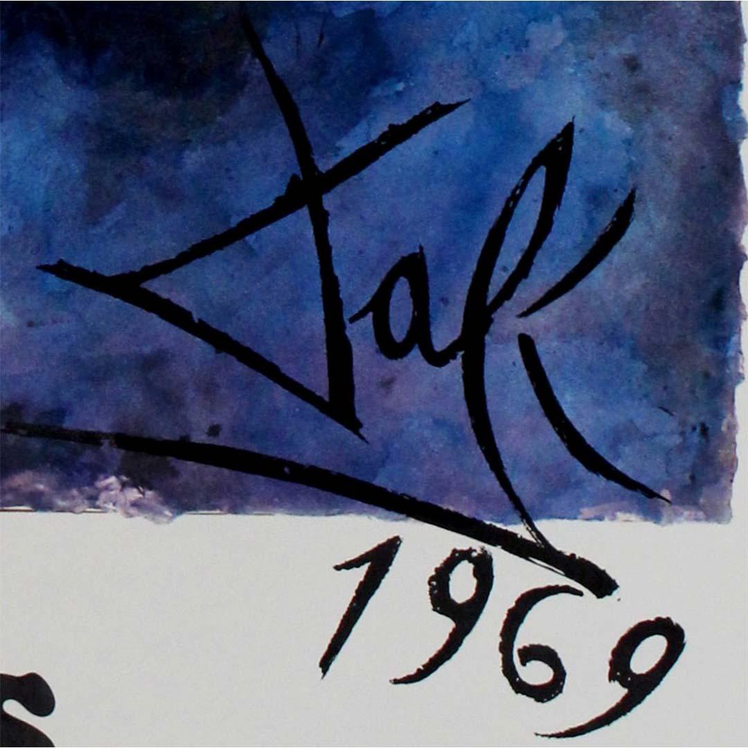 1970 Manifesto della SNCF French Railway di Dalì per le Alpi in vendita 1