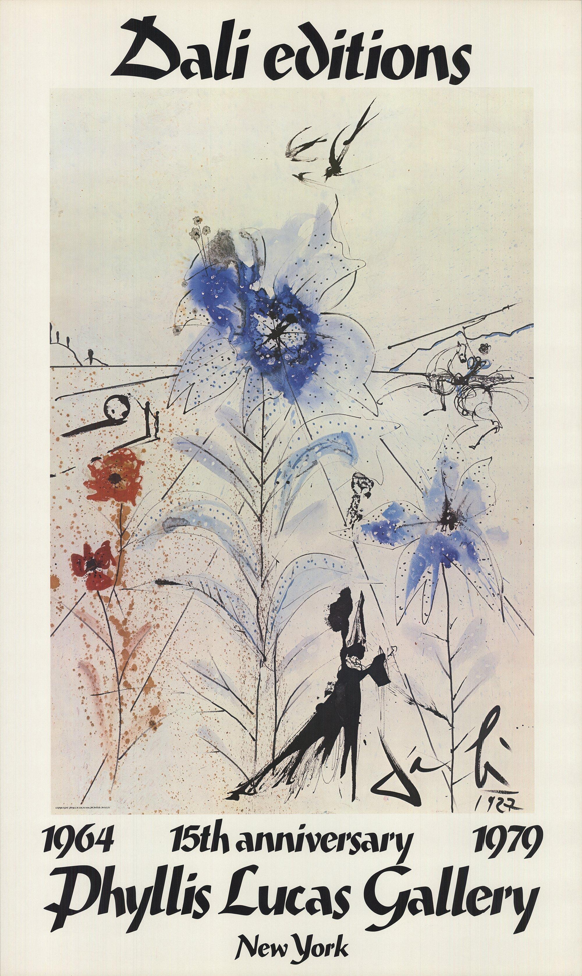 1979 After Salvador Dali 'Flower Magician' Surrealism USA Offset Lithograph - Print by Salvador Dalí