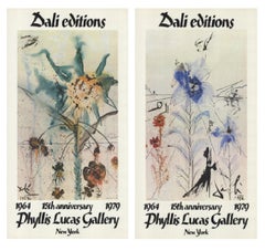 2 Original Jewel Colored Celebratory Lithograph Salvador Dali Posters