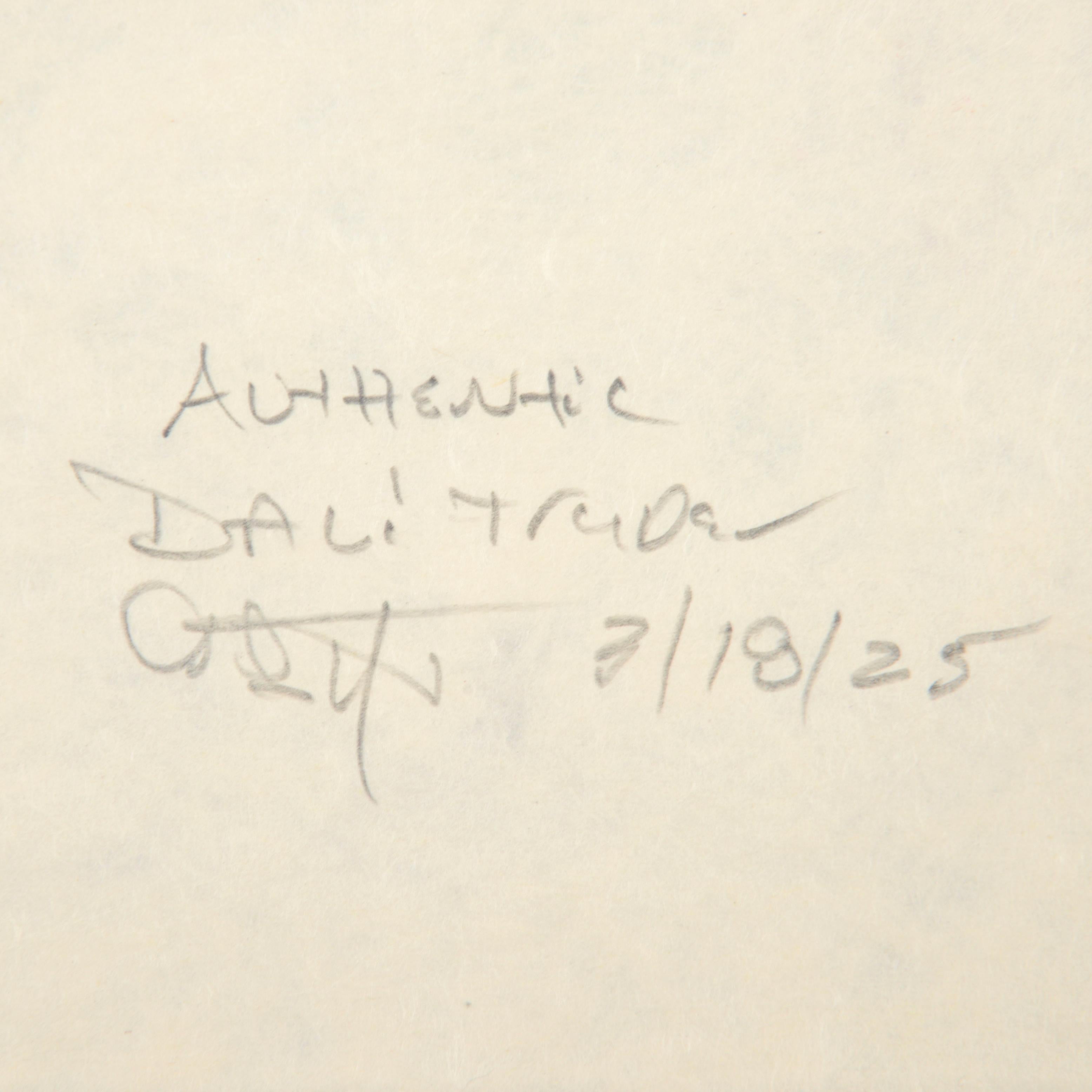 Artista/Designer; Produttore: Salvador Dalì (spagnolo, 1904-1989)
Contrassegno(i); note: firmato; ed. 34/195; 1977
Materiali: fotolitografia e incisione su carta BFK Rives
Dimensioni (H, L, P): 22 