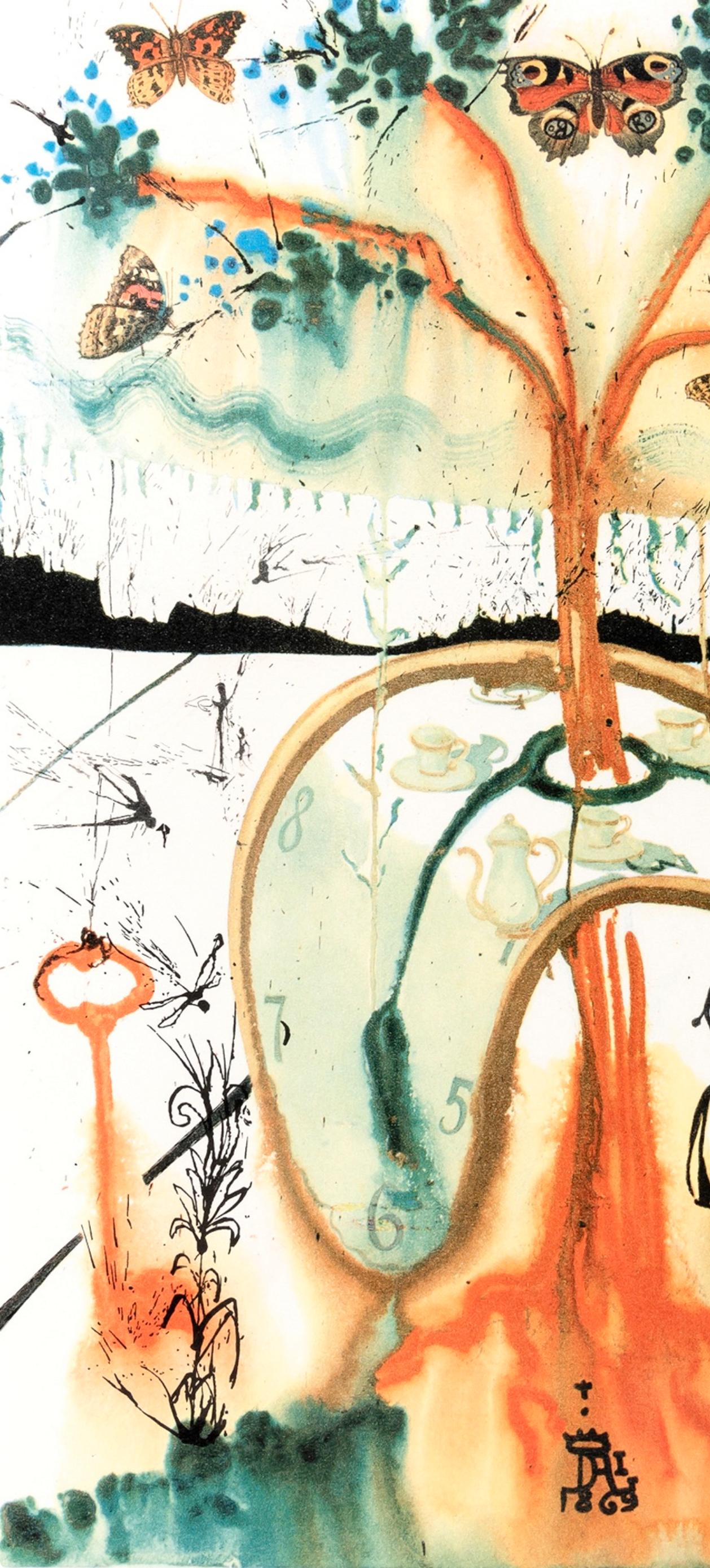 A Mad Tea Party (Field 69-5, A-M), Alice's Adventures in Wonderland - Surrealist Print by Salvador Dalí
