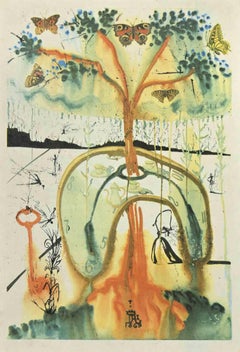 Eine verrückte Teeparty - Heliogravüre aus "Alice im Wunderland" - 1969