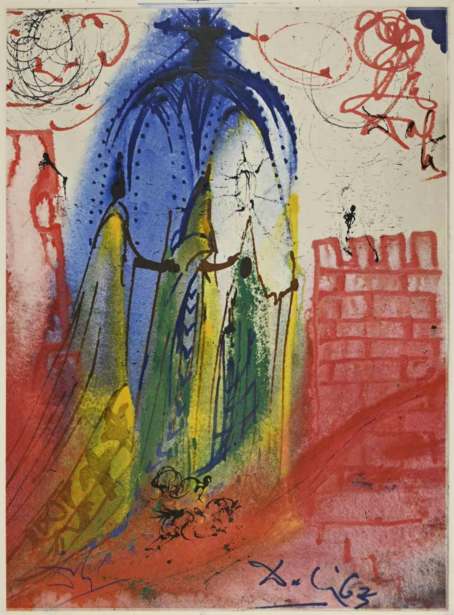 Salvador Dalí Print - Act I, Scene IV From Romeo and Juliet- Lithograph -1975
