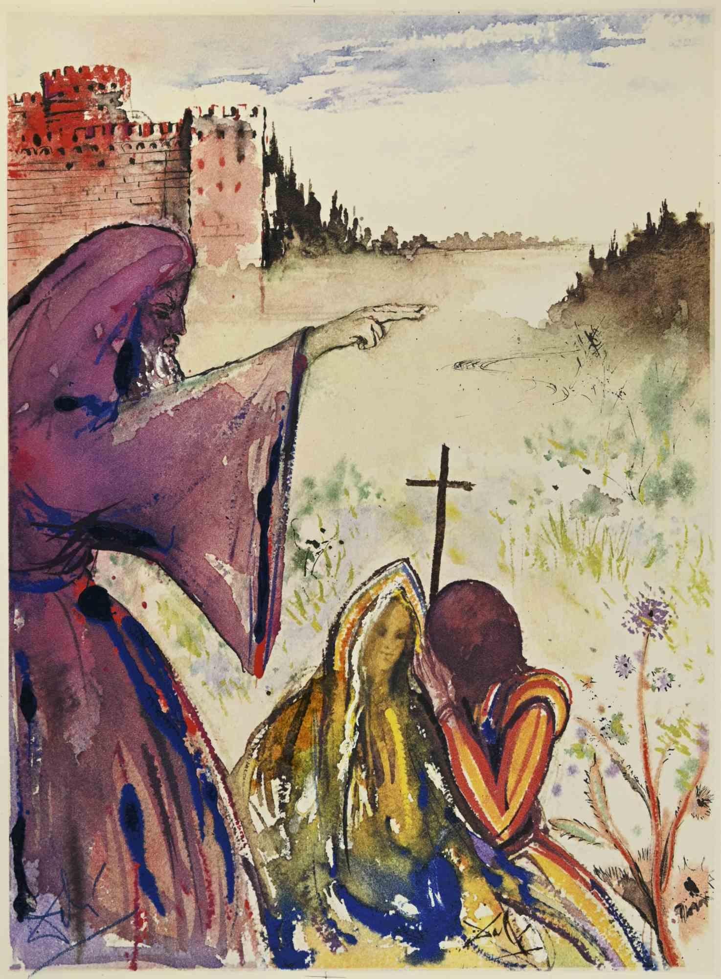 Salvador Dalí Print - Act II, Scene VI From Romeo and Juliet-èLithograph-1975