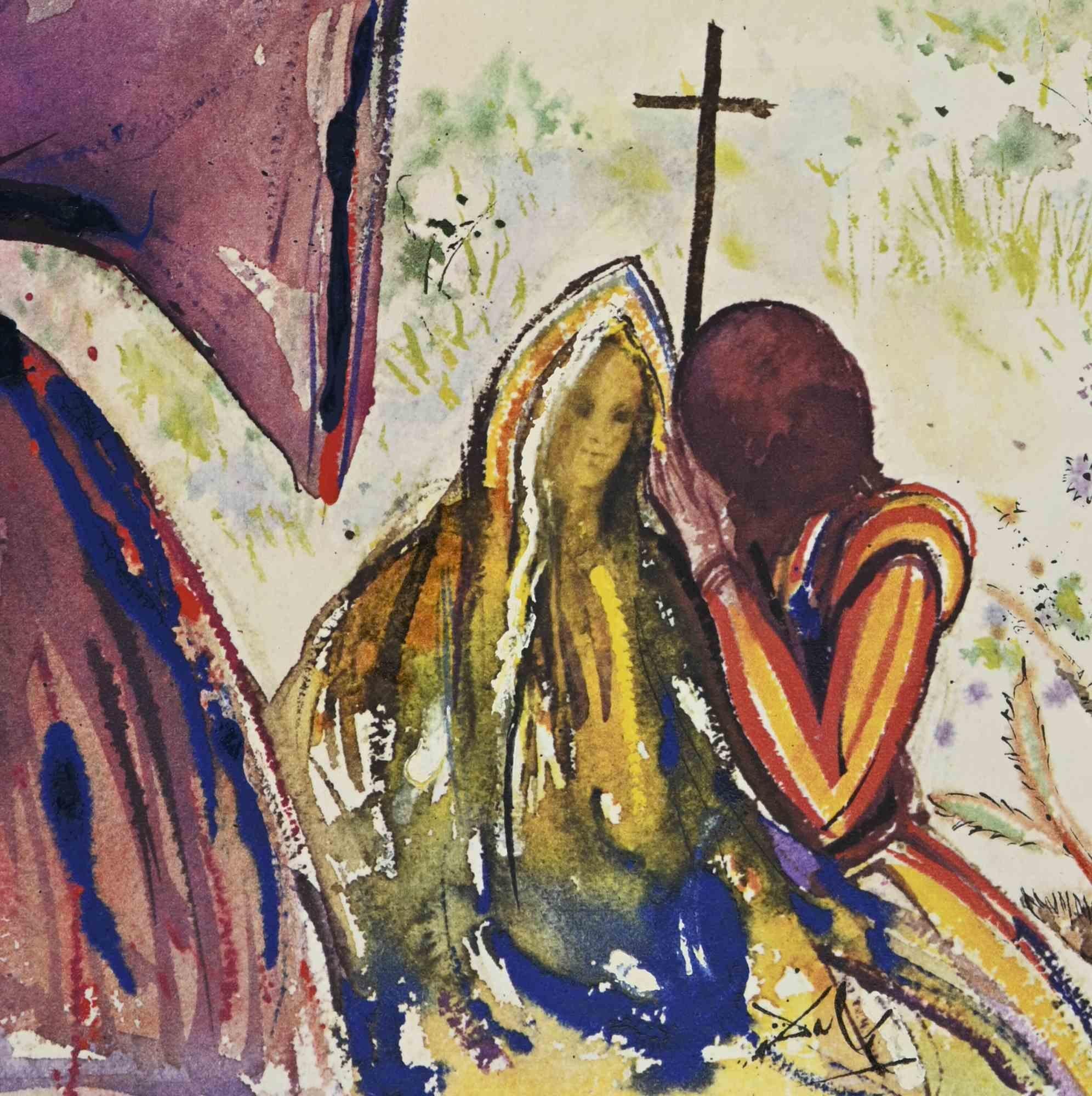 Act II, Szene VI – Von Romeo und Juliet – Lithographie – 1975 – Print von Salvador Dalí