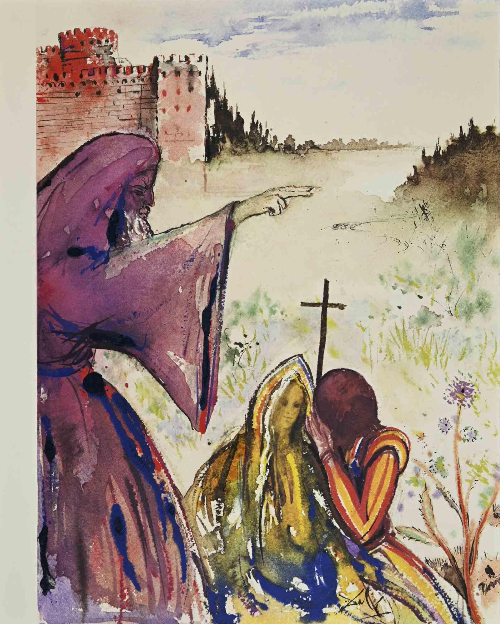 Salvador Dalí Print - Act II, Scene VI - From “Romeo and Juliet” - Lithograph - 1975