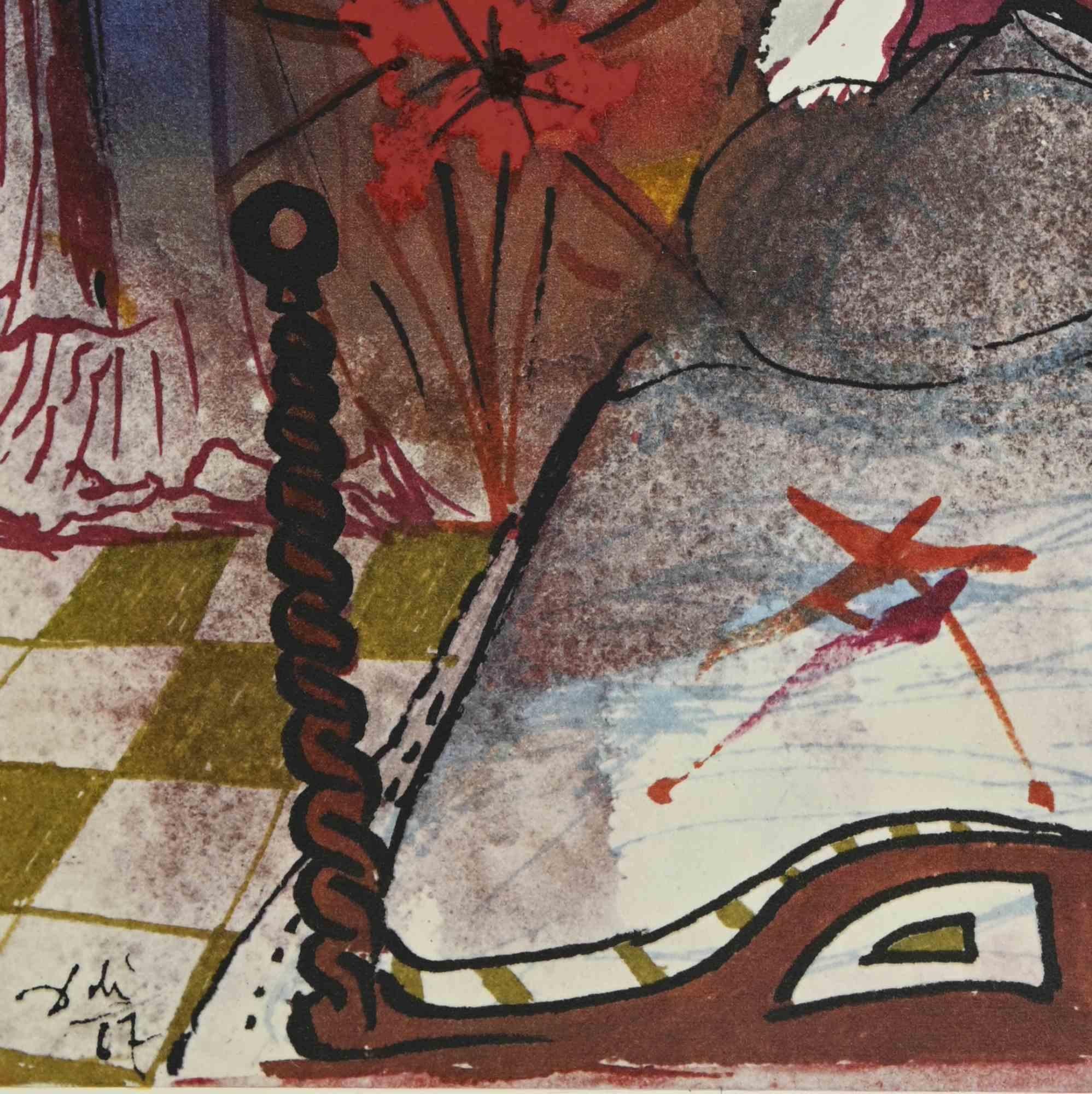 Act III, Szene V - Von Romeo und Juliet - Originallithographie-1975 – Print von Salvador Dalí