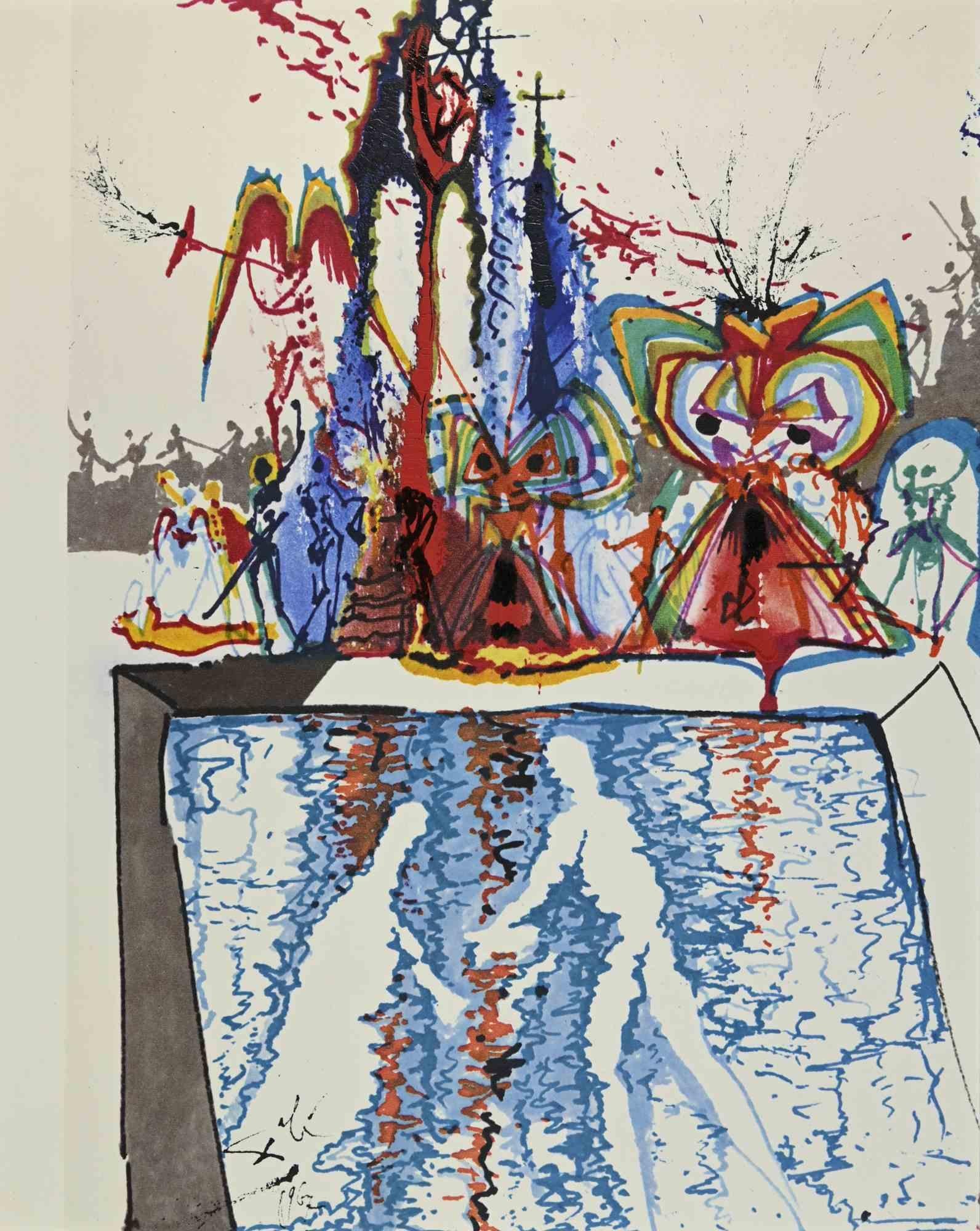 Salvador Dalí Print – Act IV, Szene III – Von Romeo und Juliet  - Lithographie-1975