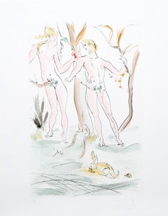 Adam et Eve, Etching by Salvador Dali 1971
