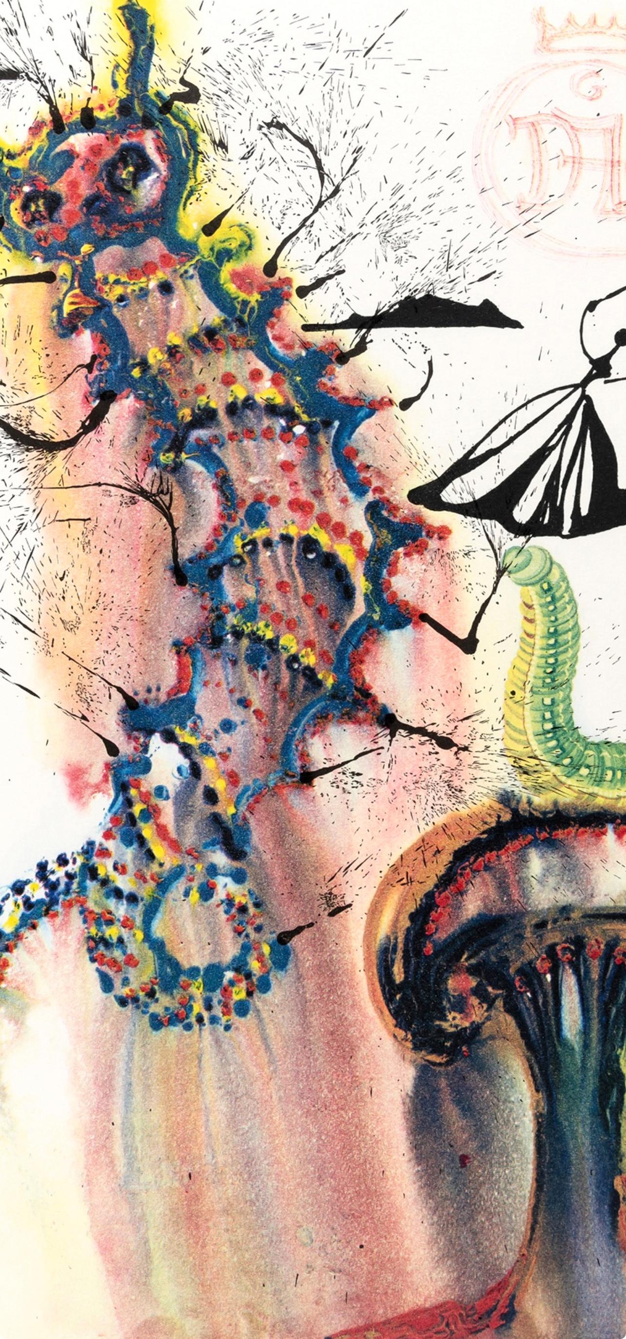 Advice from a Caterpillar (Field 69-5, A-M), Alice's Adventures in Wonderland - Surrealist Print by Salvador Dalí