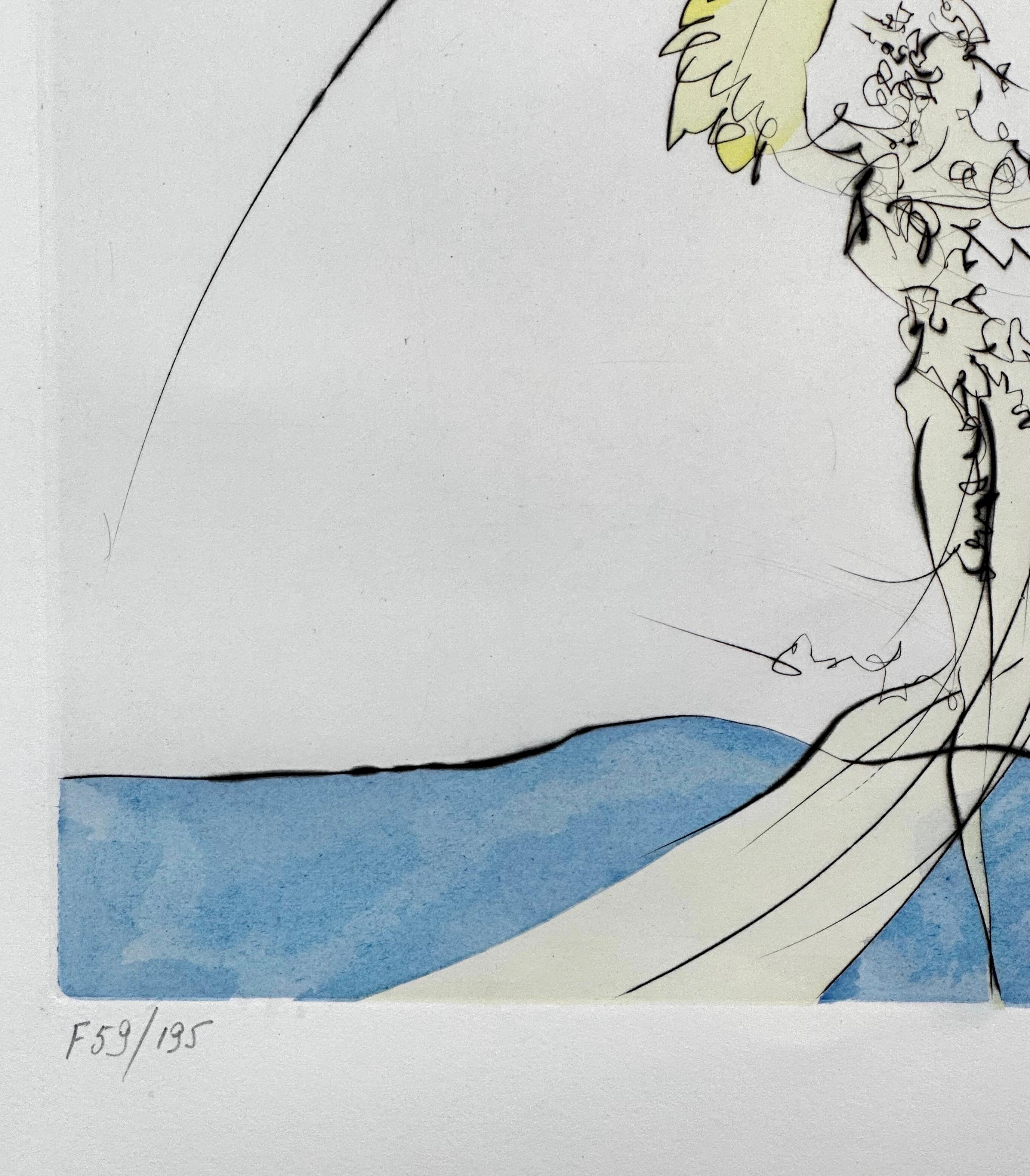 Tras 50 años de surrealismo Freud con cabeza de caracol - Print Surrealista de Salvador Dalí