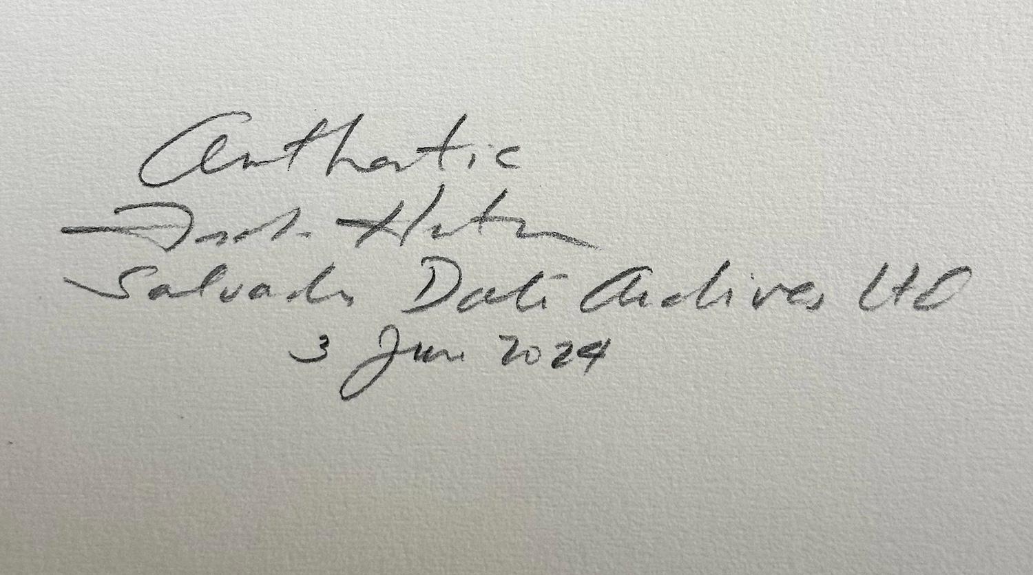 ARTISTA: Salvador Dalí

TÍTULO: Tras 50 años de surrealismo La maldición conquistada

MEDIO: Aguafuerte

FIRMADO: Firmado a mano 

NÚMERO DE EDICIÓN: EA

MEDIDAS: 19.75