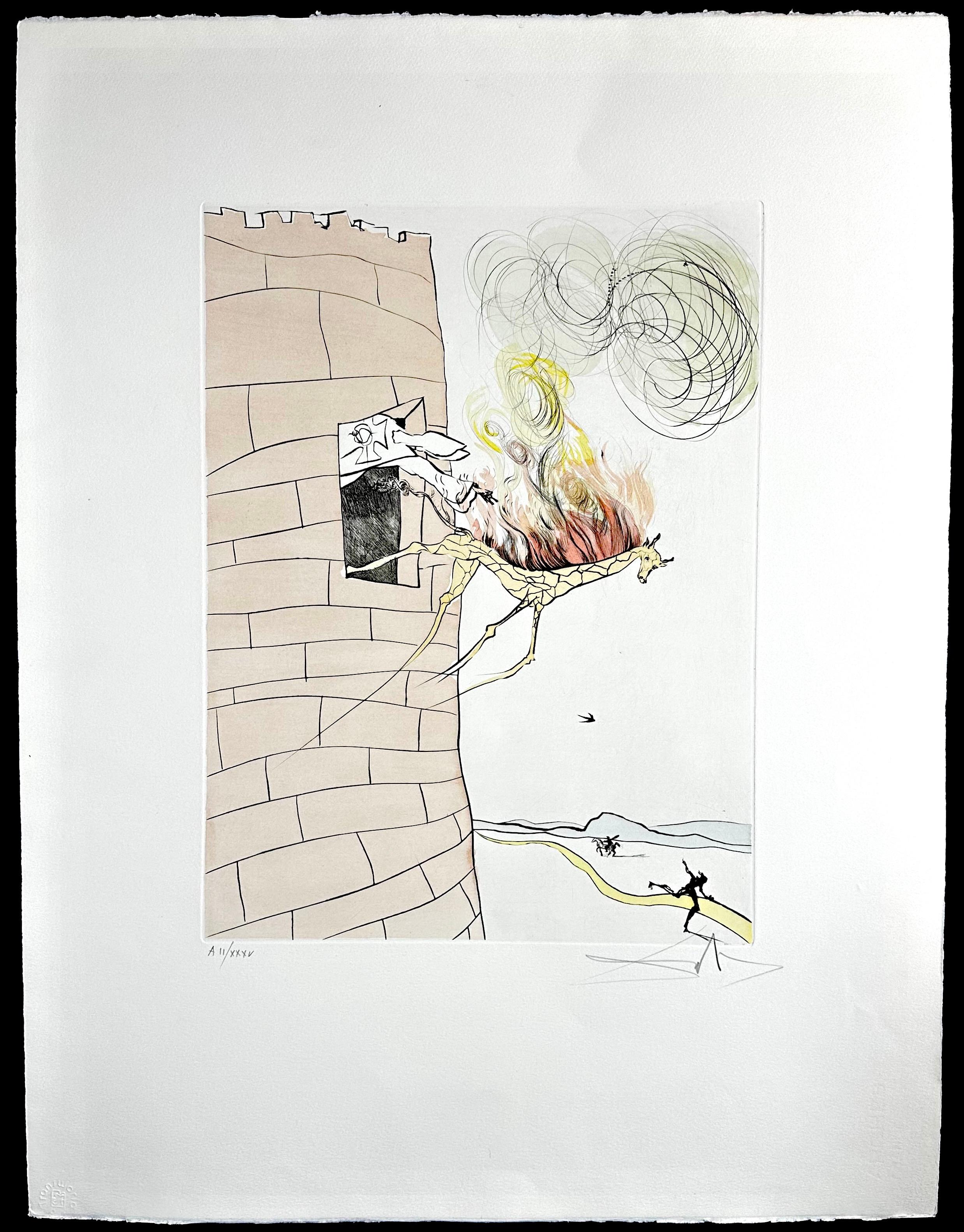 Salvador Dalí Print – Nach 50 Jahren Surrealismus Expels The Grand Inquisitor Expels The Savior