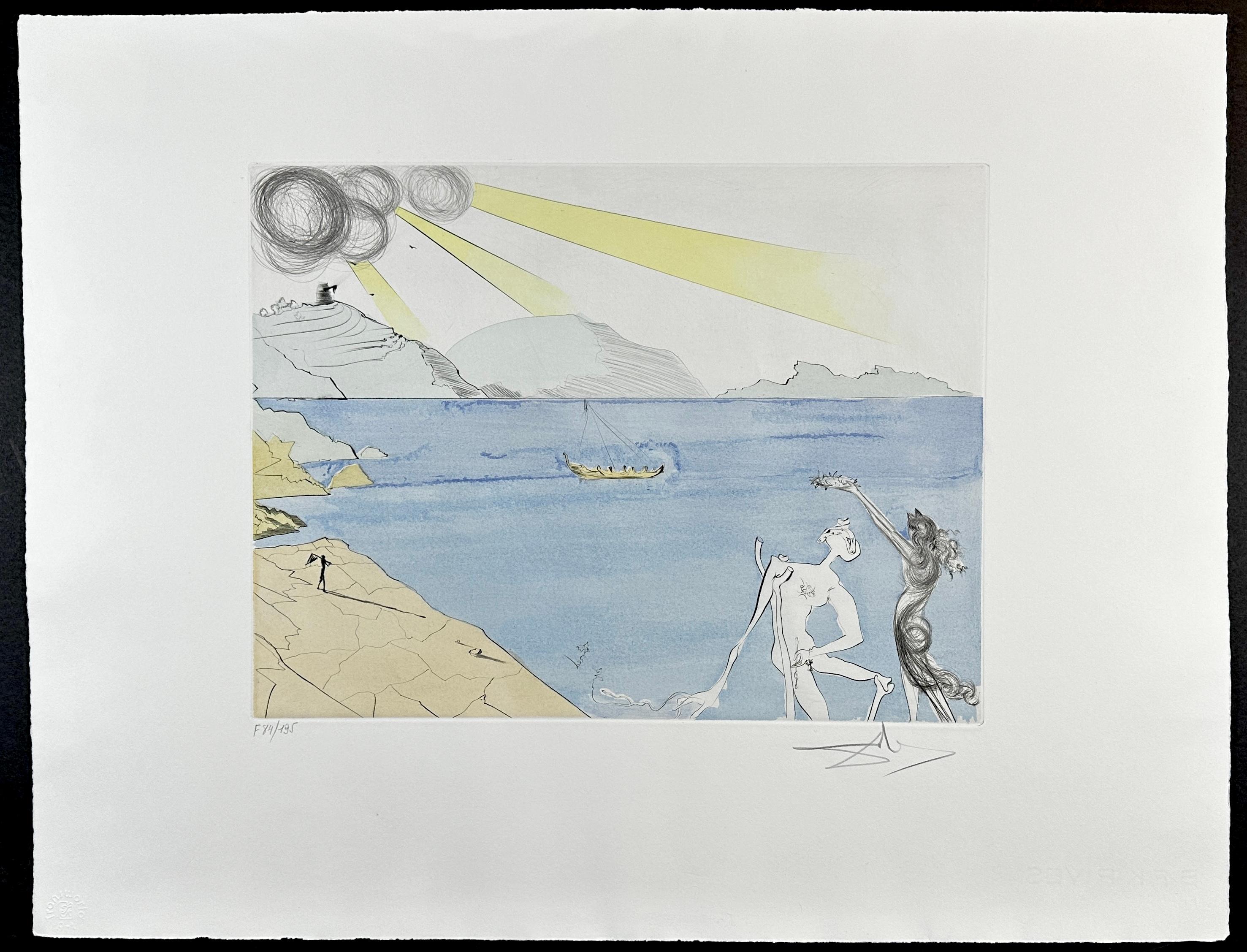 Figurative Print di Salvador Dalí - Dopo 50 anni di Surrealismo Gli allori della felicità
