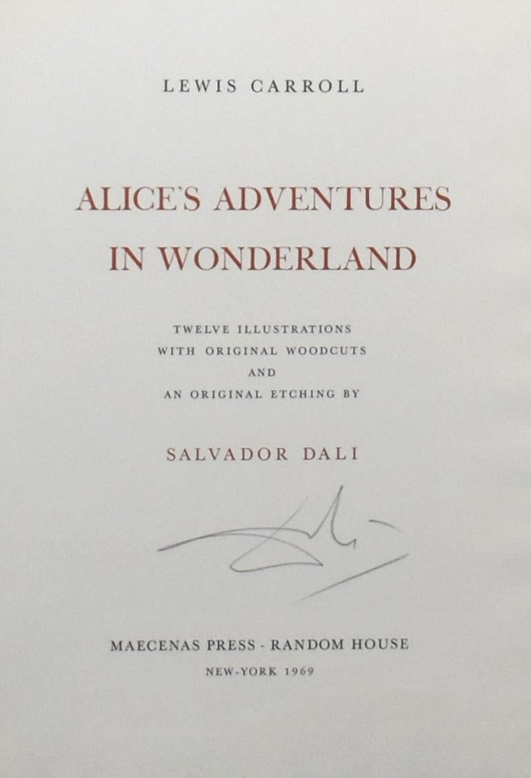 Artist: Salvador Dali
Medium: Etching
Title: Title Page; Frontispiece
Portfolio: Alice in Wonderland
Year: 1969
Edition: 2500
Framed Size: 30 1/4 x 24 1/4 inches
Image Size: 15 1/4 x 10 inches
Sheet Size: 22 5/8 x 16 7/8 inches
Signed: Hand signed