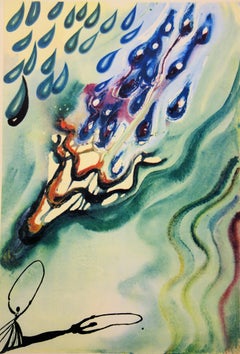 Alice in Wonderland : The Pool of Tears - Heliogravure and woodcut print