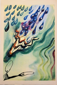 Vintage Alice in Wonderland : The Pool of Tears - Heliogravure and woodcut print