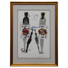 Vintage "Alice in Wonderland the Queen’s Croquet Ground" Surrealist Lithograph 