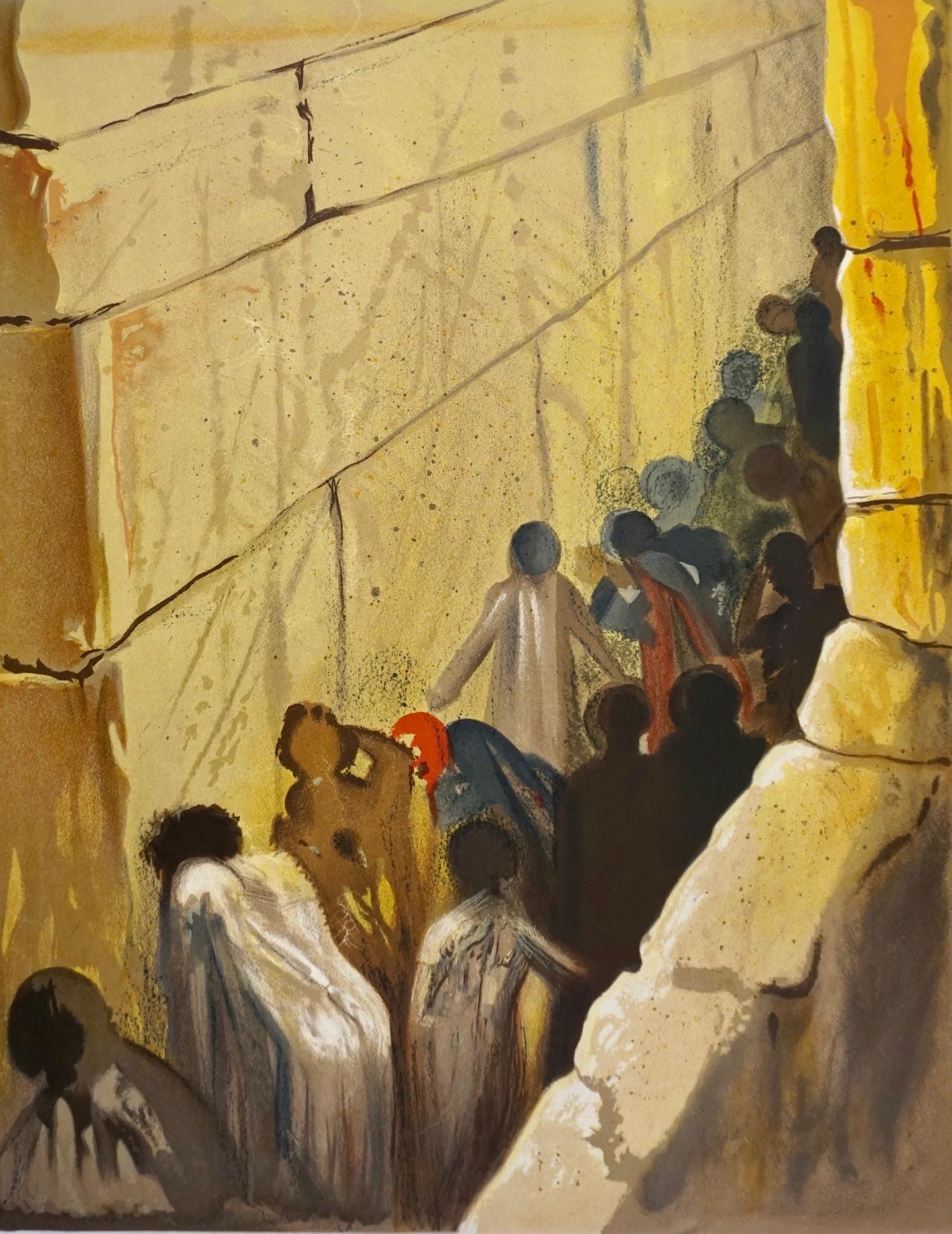 Aliyah The Klagemauer – Print von Salvador Dalí