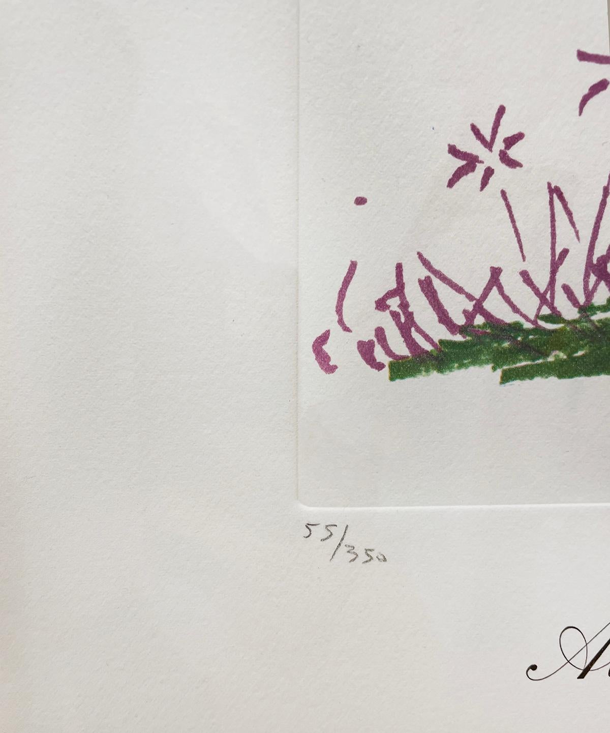 Artist:  Dali, Salvador
Title:  Allum Christophi Pilique Pubescentes
Series:  Florals - Surrealist Flowers
Date:  1972
Medium:  Lithograph
Framed Dimensions:  37.75