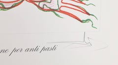 Anemone per Anti-Pasti, Surrealist Lithograph by Salvador Dali