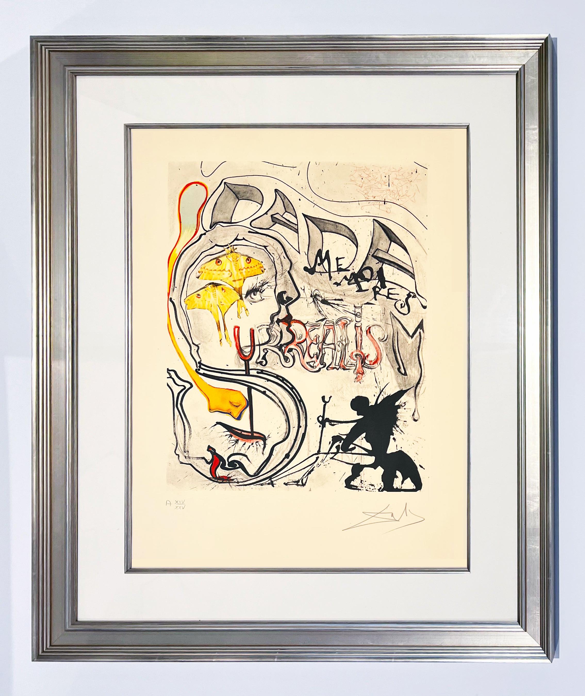 Angelo del Surrealismo DADA, da Memorie del Surrealismo 1971 - Print di Salvador Dalí