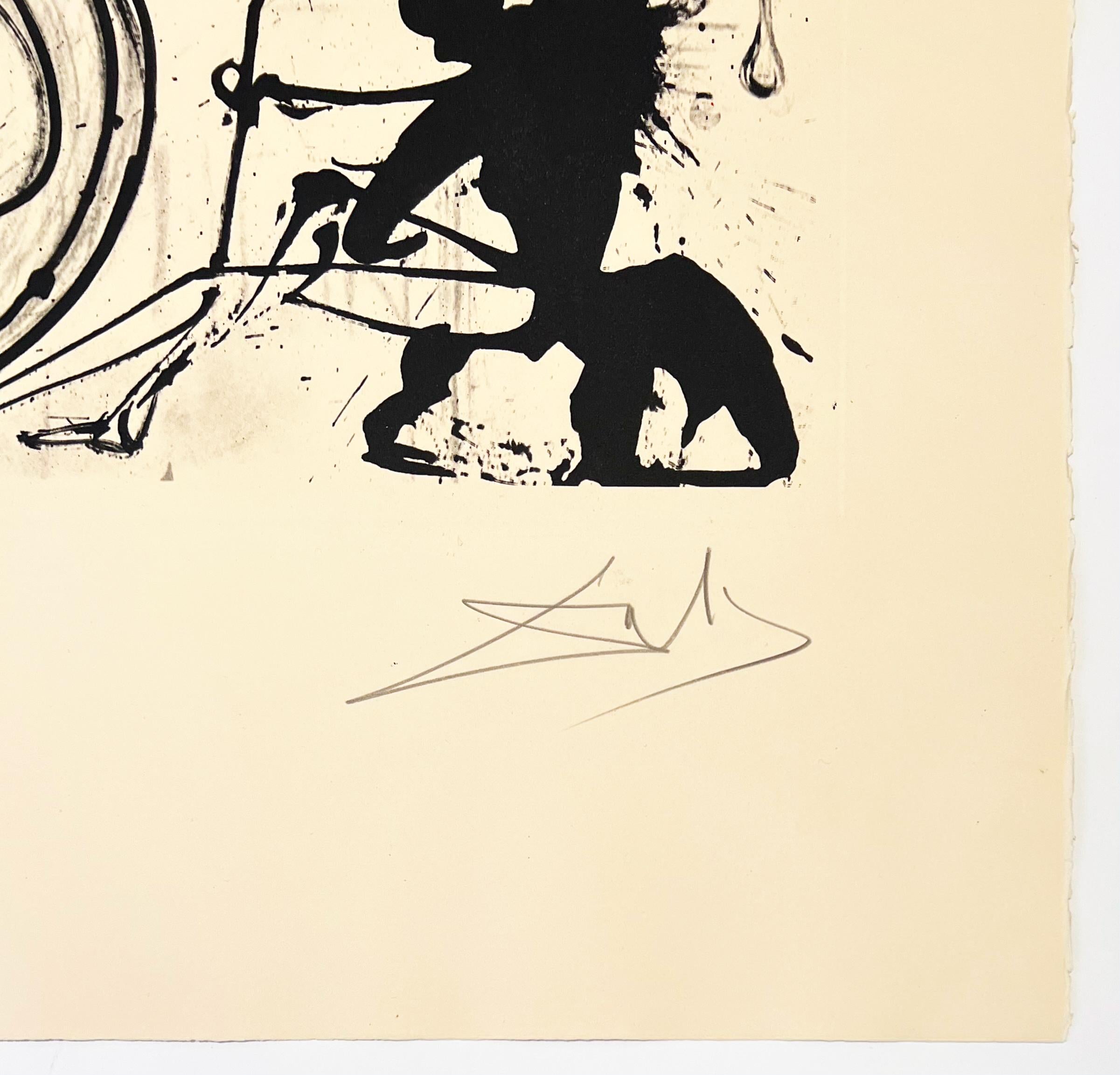 Artist: Salvador Dali
Title: Angel of Dada Surrealism
Portfolio: Memories of Surrealism
Medium: Etching and photolithograph
Date: 1971
Edition: AP XIV/XXV (artist's proof 14/25, aside from the edition of 175)
Sheet Size: 29 3/4