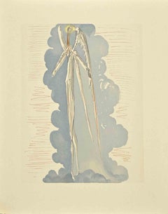 Vintage Angel of Seventh Heaven - Woodcut  - 1963