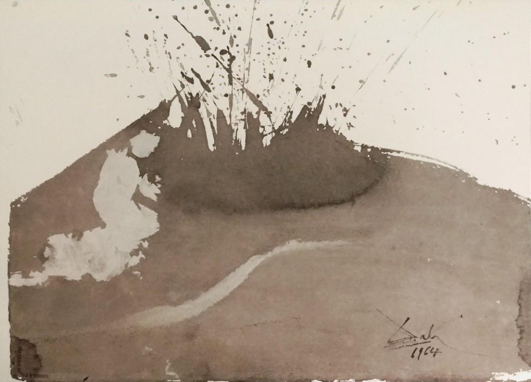Salvador Dalí Abstract Print - Angelus Excussit Flammam Ignis - Original Lithograph by S. Dalì - 1964
