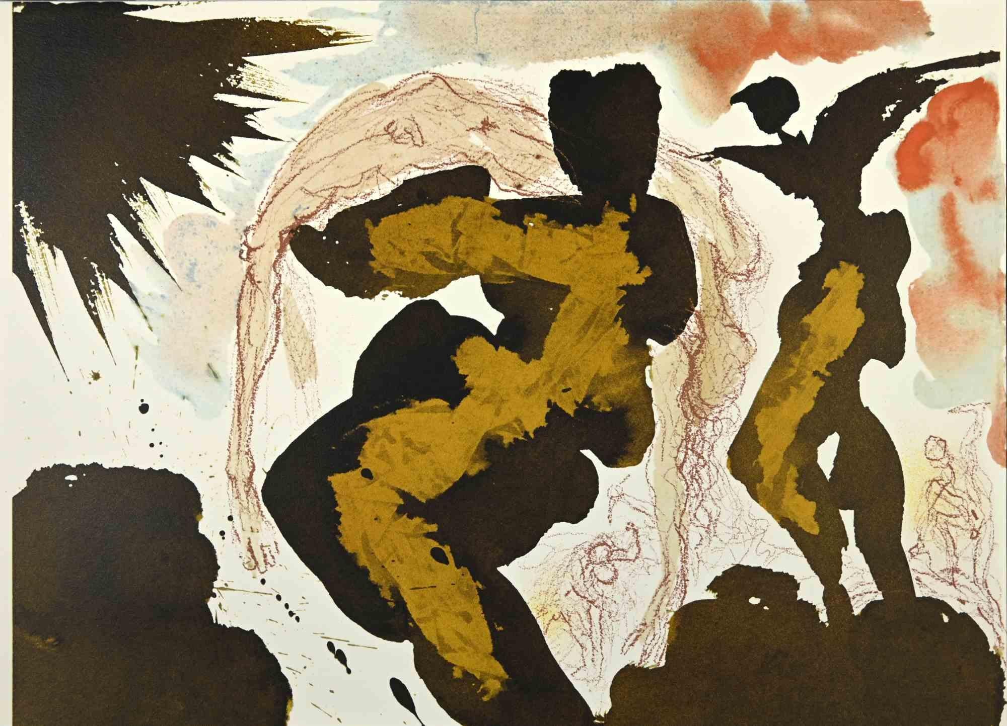 Salvador Dalí Print - Animam et Corpus Trado pro Patriis Legibus - Lithograph - 1964