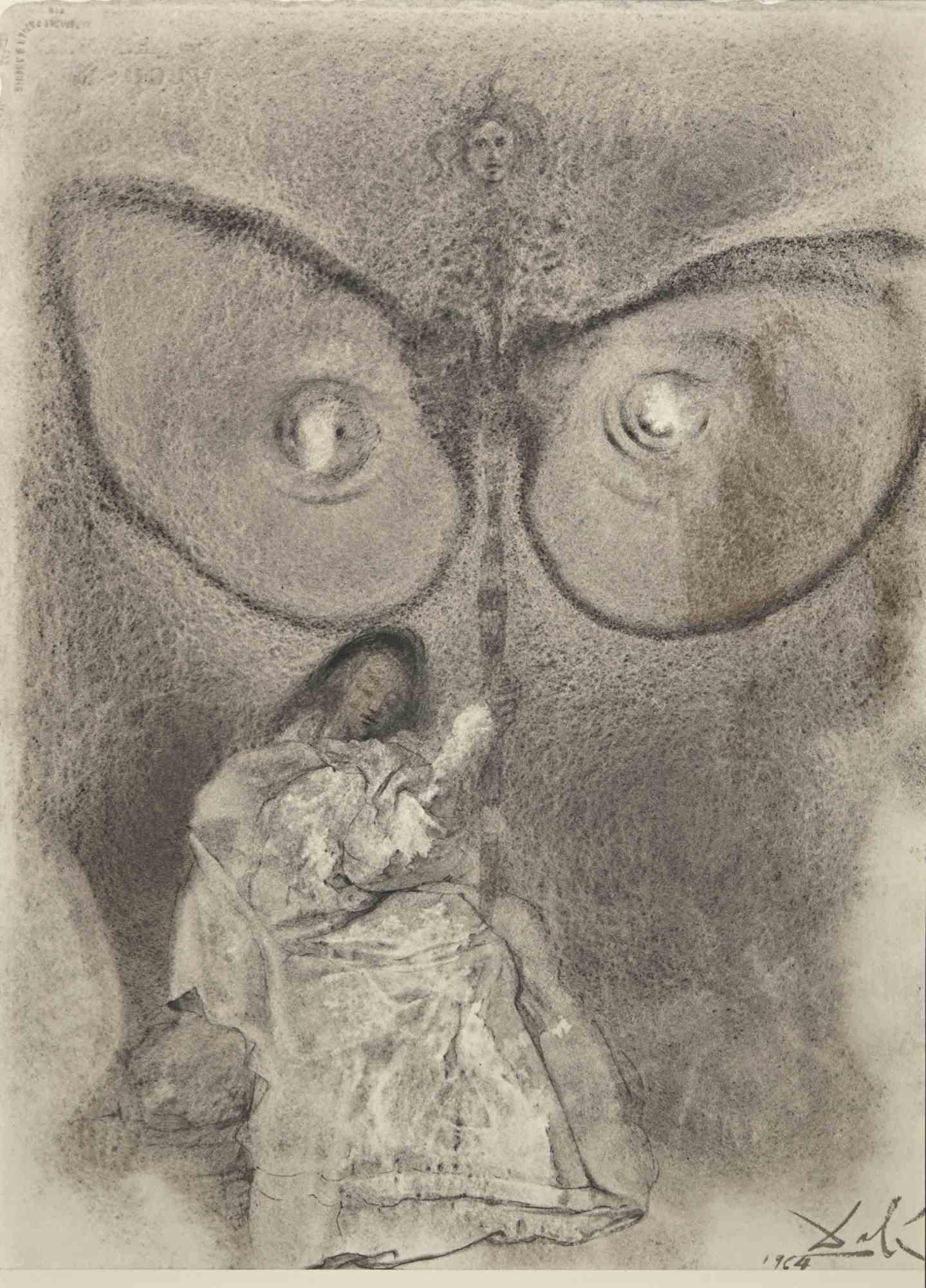 Salvador Dalí Print - Antequam Exires De Vulva ... - Lithograph - 1964
