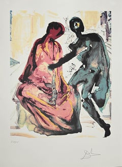 Anthony and Cleopatra - Original Lithograph by Salvador Dalì - 1979
