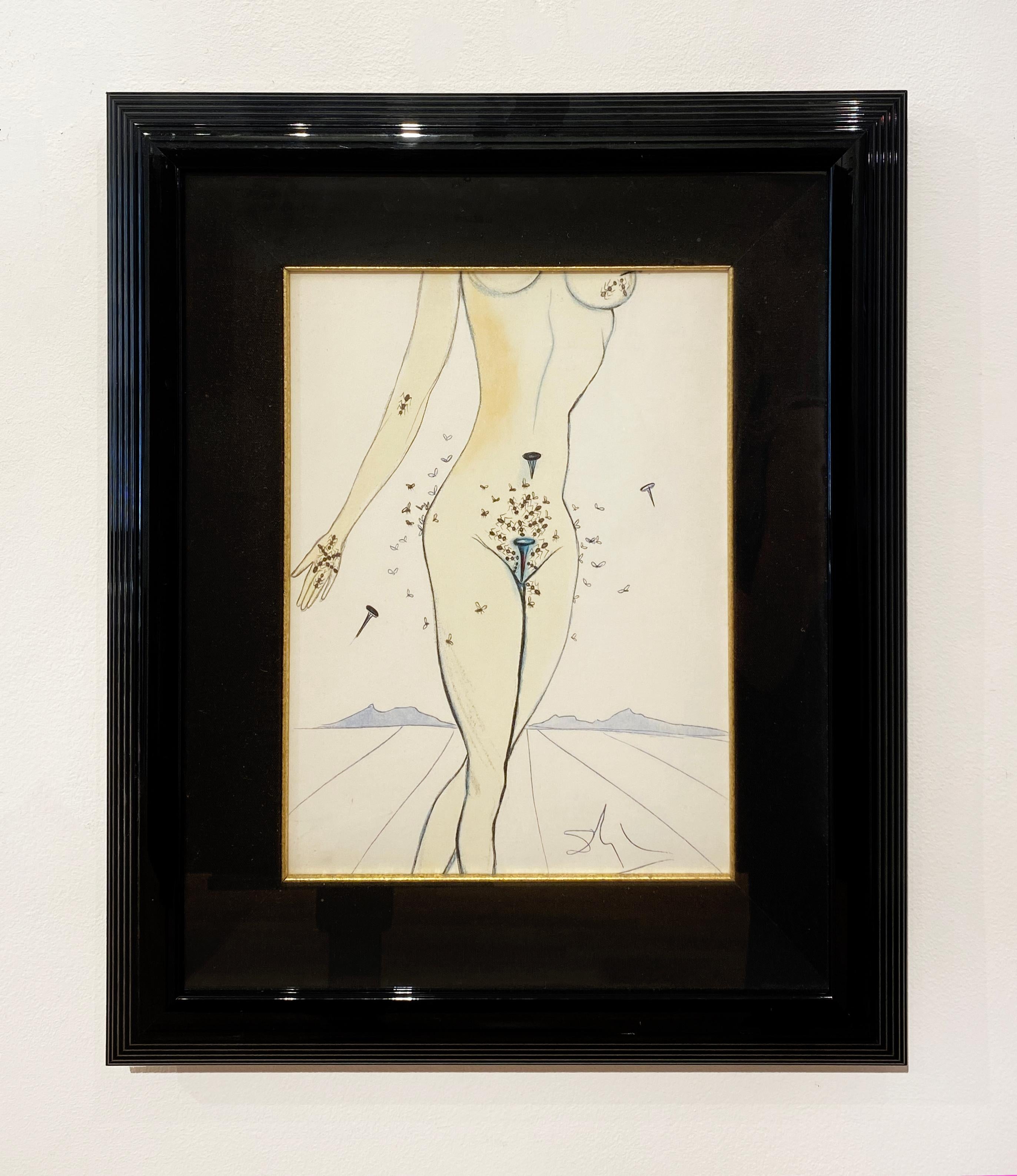 Ants, Snails, and Flies on Nude - Surrealist Print by Salvador Dalí