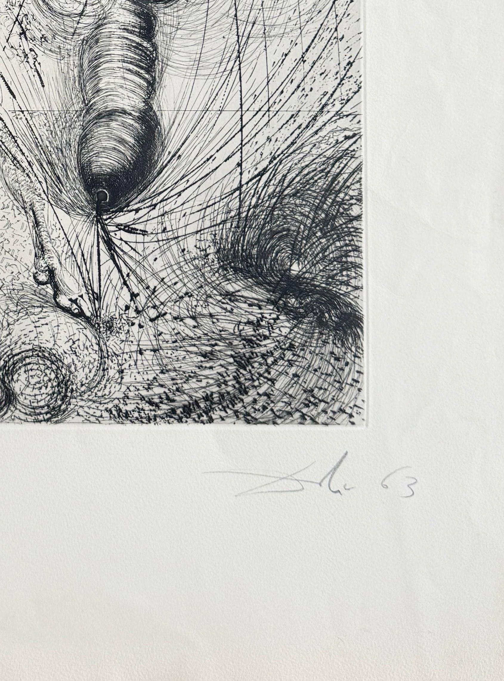 Salvador Dalì (1904-1989) - Afrodite

Acquaforte del 1963.

Firmato a mano in due punti.

L'edizione 114/150.

Dimensioni dell'opera: 76 x 56 cm

Riferimento: Michler/Löpsinger 117

Nota a margine: la stampa è firmata in due punti, cosa molto rara.